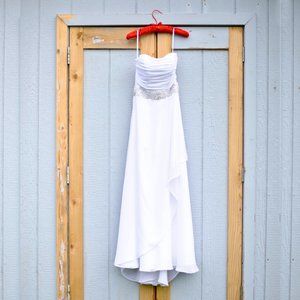 Wedding Dress - Strapless, Ruched Detail